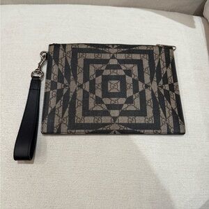 Gucci Brown Caleido Clutch/ wristlet